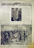 Old Vintage Print Motor Fiat Car Bologna Flag Bersagliere Monte Nero 1917 20th