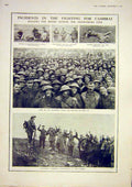 Original Old Vintage Print Cambrai Boche Hindenburg Troops Motor Cavalry 1917