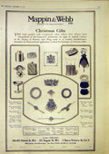 Original Old Vintage Print Mappin Webb Advert Christmas Gifts Silver 1917 20th
