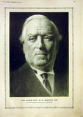 Original Old Vintage Print Portrait Asquith Mp Guth 1917 20th Century
