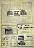 Original Old Vintage Print Leather Wallet Letter-Case Bag Manicure Roll 1917