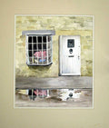 Original Old Vintage Print C1980 M Smart Water-Colour Cottage House Window Door