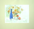 Original Old Vintage Print Fruit Flowers Bottle Art C1980 M Smart Water-Colour