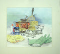 Old Vintage Print C1980 M Smart Water-Colour Silverware Polish Gloves Art 20th