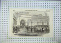 Original Old Antique Print Archduke Maximilian Austria Napoleon Strasbourg 1856