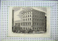 Original Old Antique Print Improved London Street Architecture Strand 1856 19th