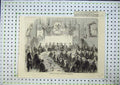Original Old Antique Print Presentation Sword Major Hibbert Macclesfield 1856