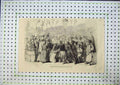 Original Old Antique Print Shower Bon Bons Esplanade Invalides 1856 Victorian