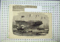 Original Old Antique Print 1856 Launch Ship Boat Torino Blackwall Flags 19th