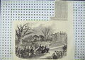 Original Old Antique Print Prince Albert Colchester Wavinhoe Park Horses 1856