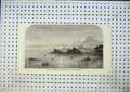 Original Old Antique Print Wreck Ship Amelia Hermitage Rocks Jersey 1856 19th