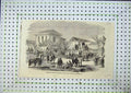 Old Antique Print First Sale Sugar Market Square Durban Port Natal 1856 19th