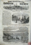 Original Old Antique Print Phoros Gate Port Nicholas Harbour Sebastopol 1856