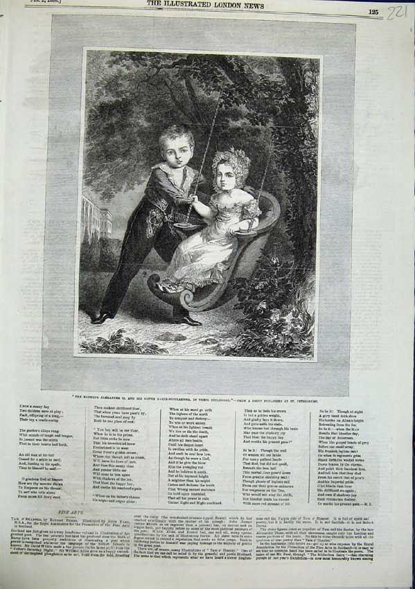 Original Old Antique Print Pavilion Brighton Lord Dynevor Meteor Medina 1856