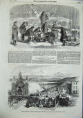 Original Old Antique Print Incident Cruiser Riga South Park San Francisco 1856