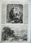Old Antique Print The Cradle Deane Fine Art 1856 Timber Cleaning Jutsum 19th
