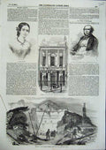 Old Antique Print Peter Cunningham Madame Celeste Pavilion Theatre 1856 19th