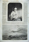 Old Antique Print Little Gretchen Jeune Fine Art Pompey Death Danby 1856 19th