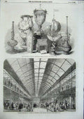 Old Antique Print 1856 Silver Porcelain Sibthorp Kensington Gore Estate 19th