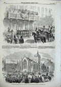 Original Old Antique Print Proclamation Peace Read Dublin 1856 Edinburgh 19th
