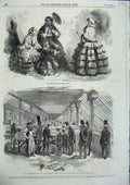 Old Antique Print 1856 May Paris Fashions Day And Son Lithogarphers Visit 19th