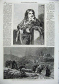 Old Antique Print 1856 Art Maidenhood Hicks Lady Barnard Fore Walk Wotten 19th