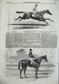 Old Antique Print Epsom Races 1856 Ellington Derby Winner Mince Pie Oaks 19th