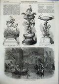 Old Antique Print Ascot Race Plate 1856 Innundation Lyons Floods Hunt Cup 19th