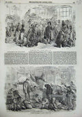Old Antique Print *0163 Martyrs Naval Review No Beds Fort Monkton 1856