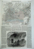 Antique Old Print *0165 Street In Schumla Constantinople Plan Suburbs 1856