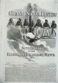 Antique Print *0168 The Grand Naval Review Supplement Floating Bridge 1856