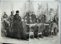 Original Old Antique Print Council War Paris 1856 Dundas Lyons Bonaparte 1856