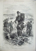 Old Antique Print The Chasseurs De Vicennes Men Carrying Rifles Trumpet