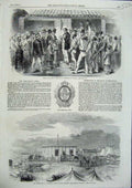 Original Old Antique Print The Nightingale Jewel Army Stores Cathcart Hill 1856