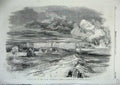 Original Old Antique Print Destruction Docks Sebastopol Crowe Bombing 1856 19th