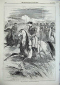 Old Antique Print The Chasseurs D'Aprique Mounted Zouaves Inkerman 1856. 19th