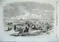Original Old Antique Print Paper Hunt 1856 The Fint Sebastopol Crowe Sketch
