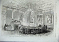 Original Old Antique Print Hotel Minister Foreign Affairs Conference Hall Paris