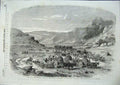 Original Old Antique Print 45Th Regiment Native Infantry Santhal Village 1856