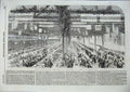 Old Antique Print 1856 Dinner Marchioness Londonderry Pitmen Chilton Moor 19th