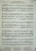Original Old Antique Print Thank God For Peace Music Sheet Score Mori 1856 19th