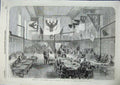 Original Old Antique Print Sitting Crimea Board Chelsea Hospital 1856 Victorian