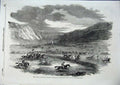 Original Old Antique Print Spring Meeting Sebastopol Horses Jockeys 1856 19th