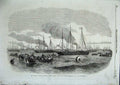 Original Old Antique Print Liberty Men Going On Shore Naval Review 1856 19th