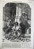 Original Old Antique Print Phillip Prayer Faith Shall Save The Sick Fine Art
