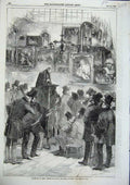 Old Antique Print 1856 Picture Sale Christies Manson Auction King Street 19th