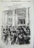 Old Antique Print Epsom Races Prince Albert William Prussia Grand Stand