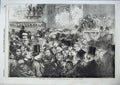 Old Antique Print Peace Street Scene By George Thomas Happy People 1856 19th