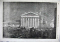 Original Old Antique Print Peace Illuminations The Royal Exchange 1856 19th
