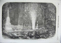 Old Antique Print Fireworks Green Park Grand Finale Peace Commemoration